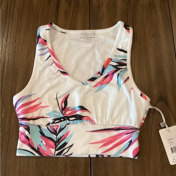 PJ SALVAGE WOMENS PEACHY PARTY BRALETTE IN WHITE SIZE xs nwt - Picture 1 of 7
